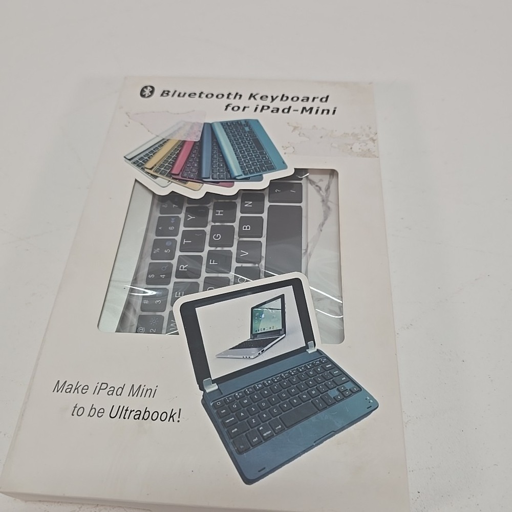 Bluetooth Keyboard for iPad‎ Mini Ultra-thin w/screen protector (Marble Look)